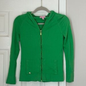 Rare Vintage Lilly Pulitzer Josephine Giraffe Zip Up Hoodie Sweater Size Small S